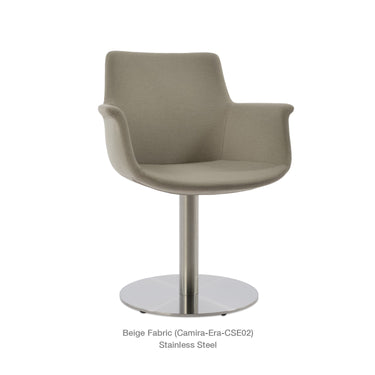 Bottega Round Swivel Armchair Fabric by SohoConcept - New