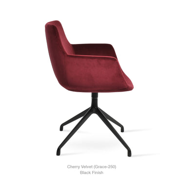 Bottega Spider Swivel Armchair Fabric by SohoConcept - New