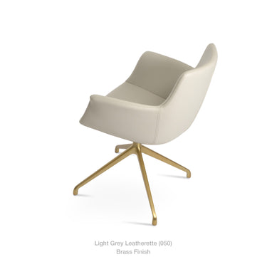 Bottega Spider Swivel Armchair Leather by SohoConcept - New