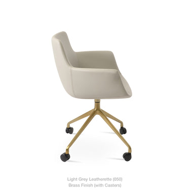 Bottega Spider Swivel Armchair Leather by SohoConcept - New
