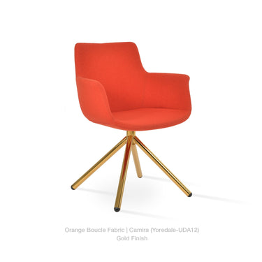 Bottega Stick Swivel Armchair Fabric by SohoConcept - New