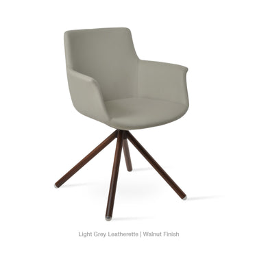 Bottega Stick Swivel Armchair Leather by SohoConcept - New