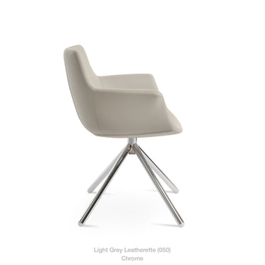 Bottega Stick Swivel Armchair Leather by SohoConcept - New