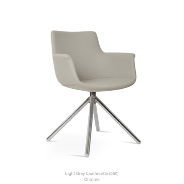 Bottega Stick Swivel Armchair Leather by SohoConcept - New