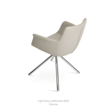 Bottega Stick Swivel Armchair Leather by SohoConcept - New