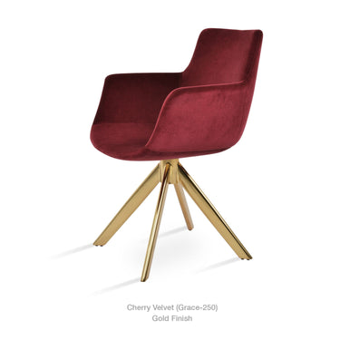 Bottega Sword Swivel Armchair Fabric by SohoConcept - New