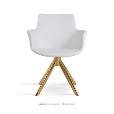Bottega Sword Swivel Armchair Leather by SohoConcept - New