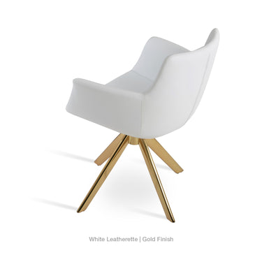 Bottega Sword Swivel Armchair Leather by SohoConcept - New