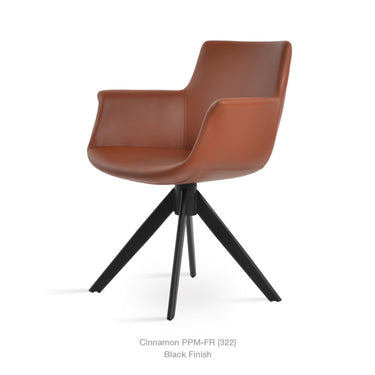 Bottega Sword Swivel Armchair Leather by SohoConcept - New