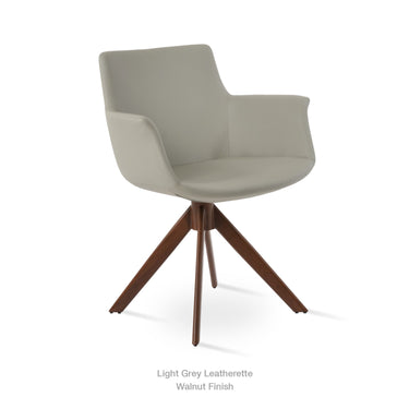 Bottega Sword Swivel Armchair Leather by SohoConcept - New