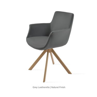 Bottega Sword Swivel Armchair Leather by SohoConcept - New