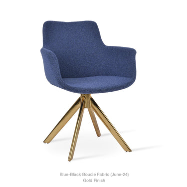 Bottega Sword Swivel Armchair Fabric by SohoConcept - New