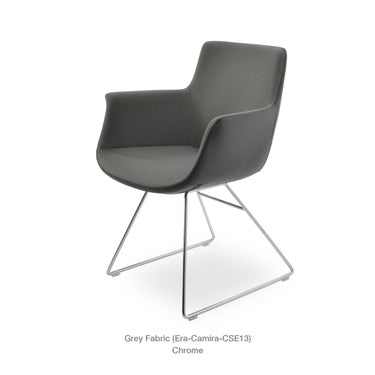Bottega Wire Swivel Armchair Fabric by SohoConcept - New