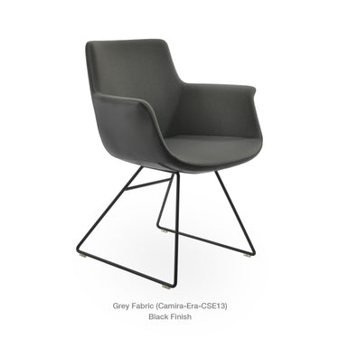 Bottega Wire Swivel Armchair Fabric by SohoConcept - New