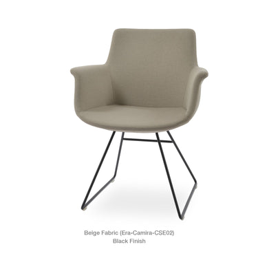 Bottega Wire Swivel Armchair Fabric by SohoConcept - New