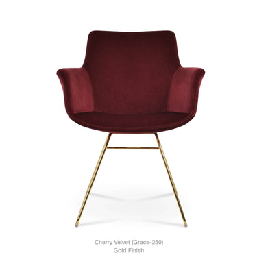 Bottega Wire Swivel Armchair Fabric by SohoConcept - New