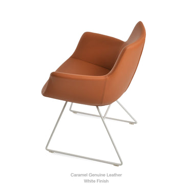 Bottega Wire Swivel Armchair Leather by SohoConcept - New