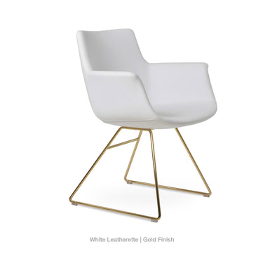 Bottega Wire Swivel Armchair Leather by SohoConcept - New