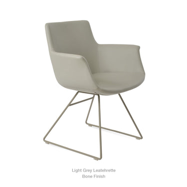 Bottega Wire Swivel Armchair Leather by SohoConcept - New