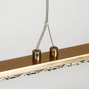 Contemporary Brass Linear Pendant Light by Bourosim (39", HA05140)
