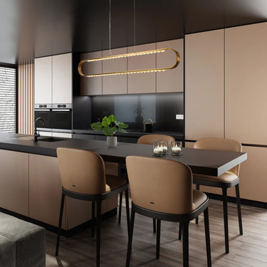 Bourosim 39" Brass LED Pendant for Kitchen Island Lighting (HA05140) 