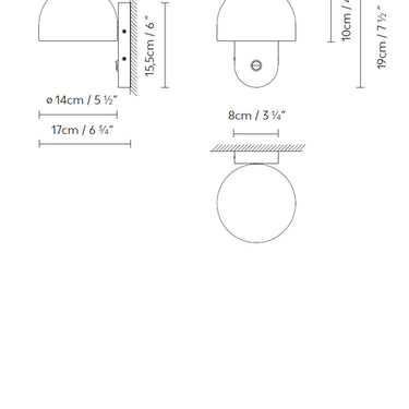 Measurements for the Bowee W3 (line drawing)