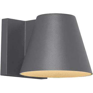 Energy-Efficient Bowman 6 LED Outdoor Wall Light, 2700K Warm White Light, Charcoal