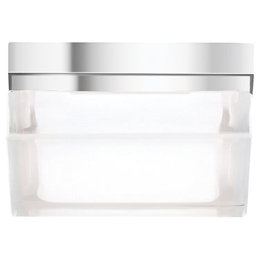 Small Modern Flush Mount Ceiling Light for Hallway | Boxie - Chrome