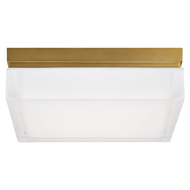 Brass Boxie 9" Flush Mount Light Fixture for Bathroom Ceiling