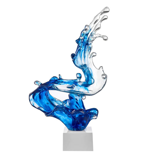 Breaker Wave Sculpture - Ocean Blue | Finesse Decor
