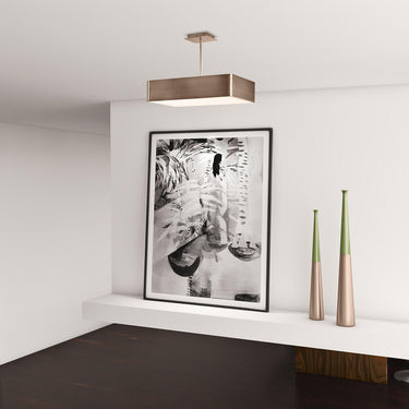 Viso Briggs Cluster champagne cluster ceiling light installed in an interior, view 1