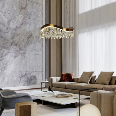 Broderick 25" Brass LED Chandelier for Dining Room / Foyer 