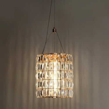 Brusmogan 1-Light LED Pendant Light - Gold Cylinder Design