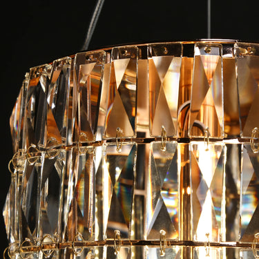 Brusmogan 9" Cylinder Chandelier - Dimmable LED Pendant Lamp 