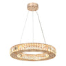 Crystal Gold Drum Chandelier - Modern 22" Brusmogan Style
