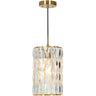 Brusmogan Gold Cylinder Pendant Light - Modern Glam 8 Inch