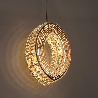 1960s Austrian Glam Gold LED Chandelier - Brusmogan Style

