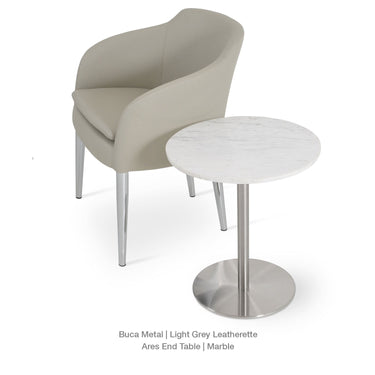 Buca Metal Armchair Leather by SohoConcept - New