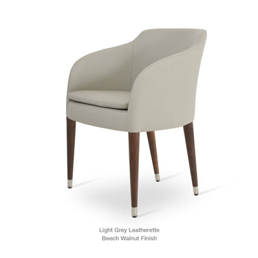 Buca Wood Armchair Leather by SohoConcept - New