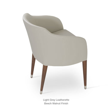 Buca Wood Armchair Leather by SohoConcept - New