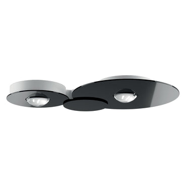 Modern Italian LED flush mount light Bugia Double for contemporary home interiors