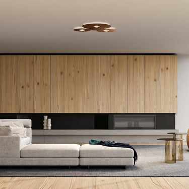 Lodes Bugia Single ceiling lamp in chrome finish providing warm 3000K LED illumination