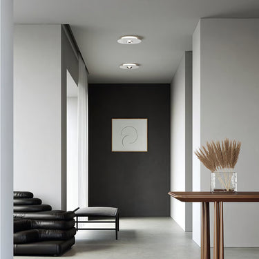 Modern designer ceiling light with CRI 90 LED module and opaline diffuser for living rooms