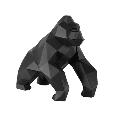 Finesse Decor Geometric Ape Sculpture Matte Black Small