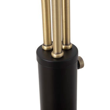 Nova of California Culver 3 Light Arc Floor Lamp 86 Matte Black Weathered Brass