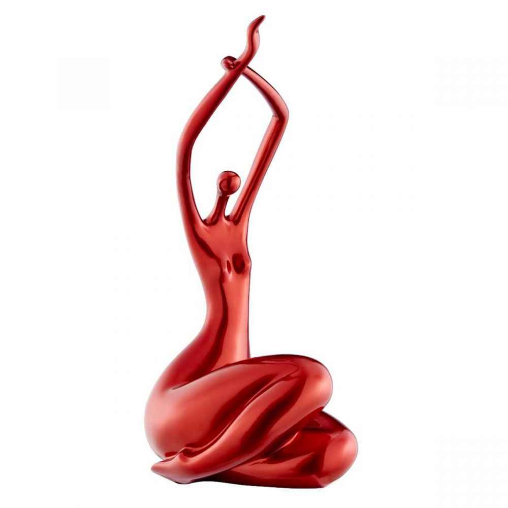 Finesse Decor Elizabeth Sculpture - Small Metallic Red