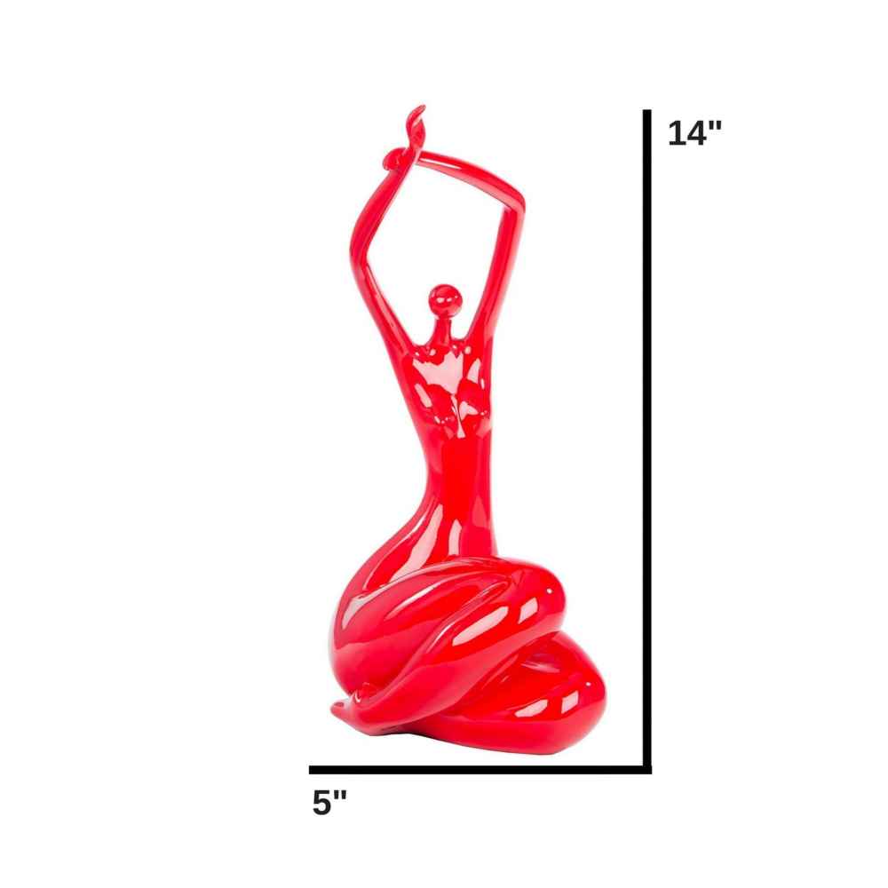 Finesse Decor Elizabeth Sculpture - Small Red