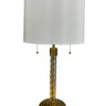 Brushed Brass Chloe 30.5" Glass Column Table Lamp – House of Troy studio photo