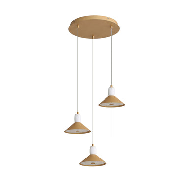 Finesse Decor Spanish Alabaster & Aluminum Three-Light Chandelier