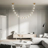 Finesse Decor Chandelier Steel Tangent Plane Glass